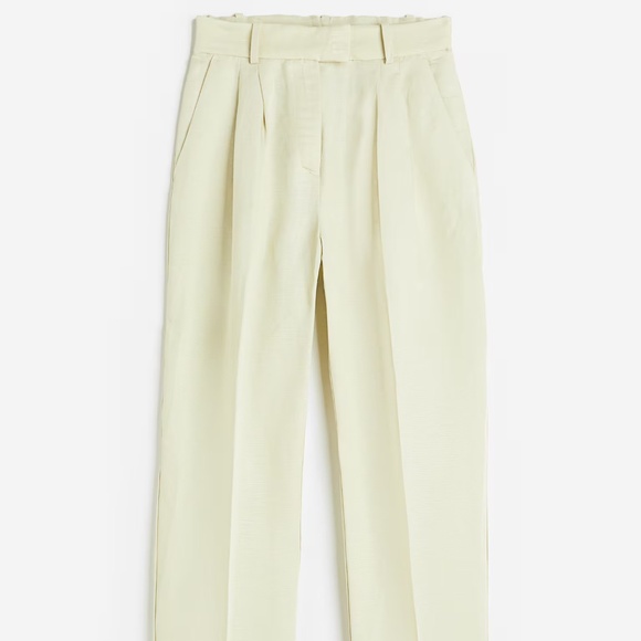 H&M Pants - H&M TAPERED LINEN-BLEND PANTS